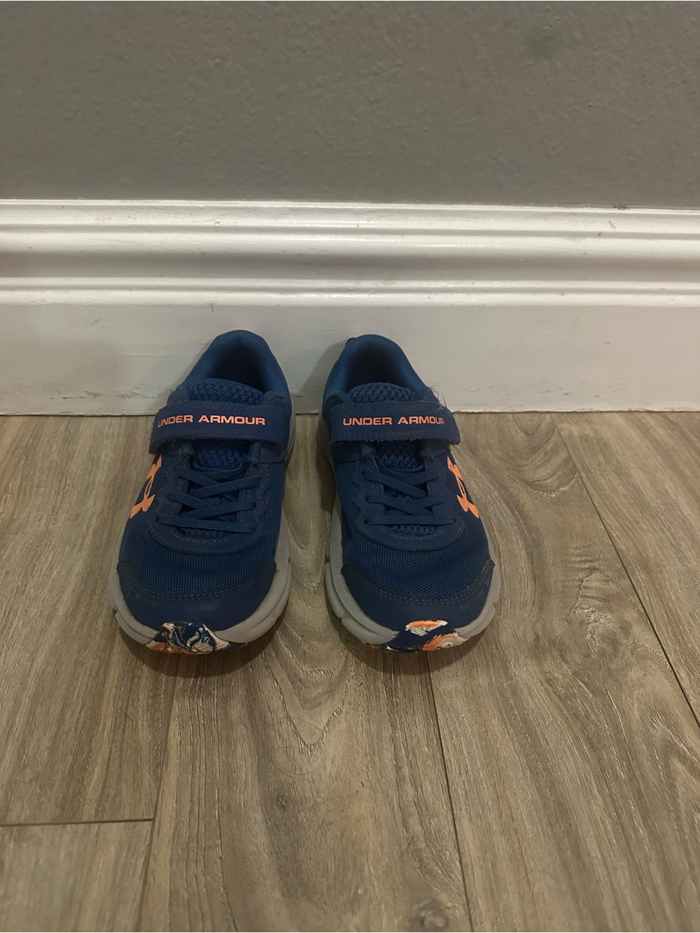 Under Armour Kids' Blue and Orange Athletic Sneakers